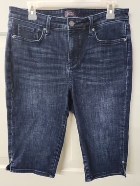 NYDJ Indigo Cropped Skinny Bermuda Jeans